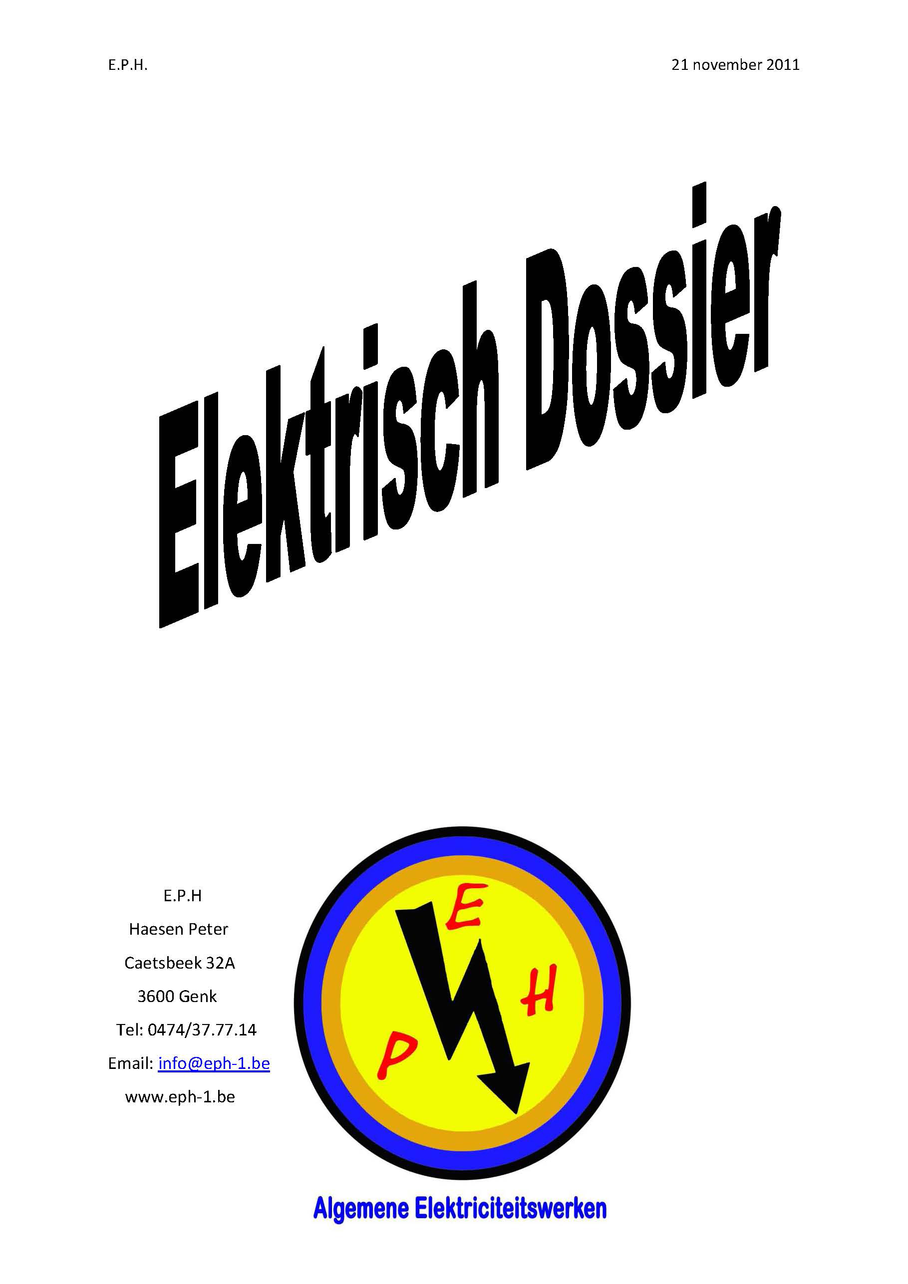 Elektrische Dossier Pagina 1